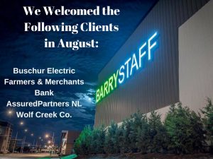 Thanks to our new clients-